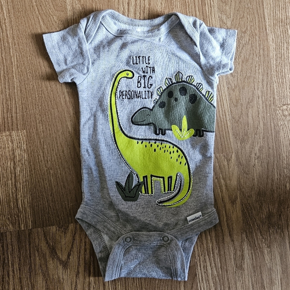 Gerber Organic Cotton Baby Dinosaur Onesie